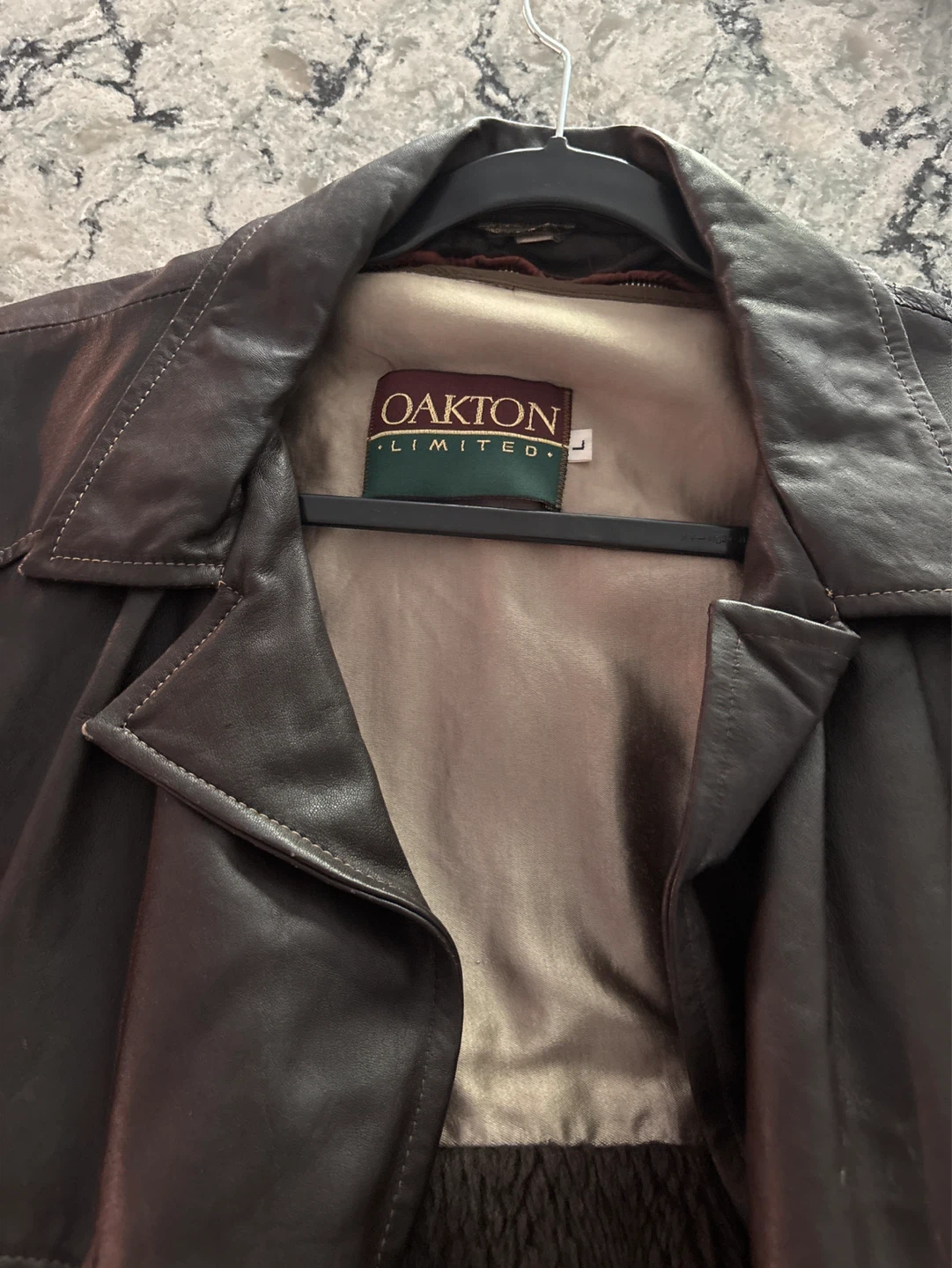 Oakton Limited Brown Leather Jacket - Size L