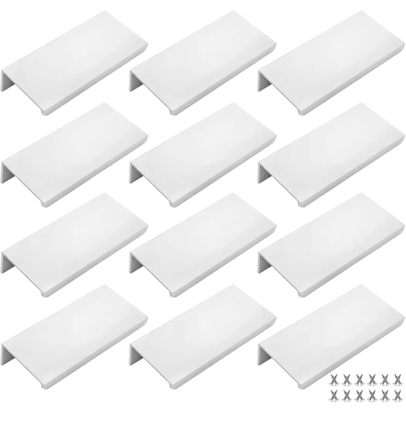 TOPNIKE White Drawer Pulls (6 Pack)