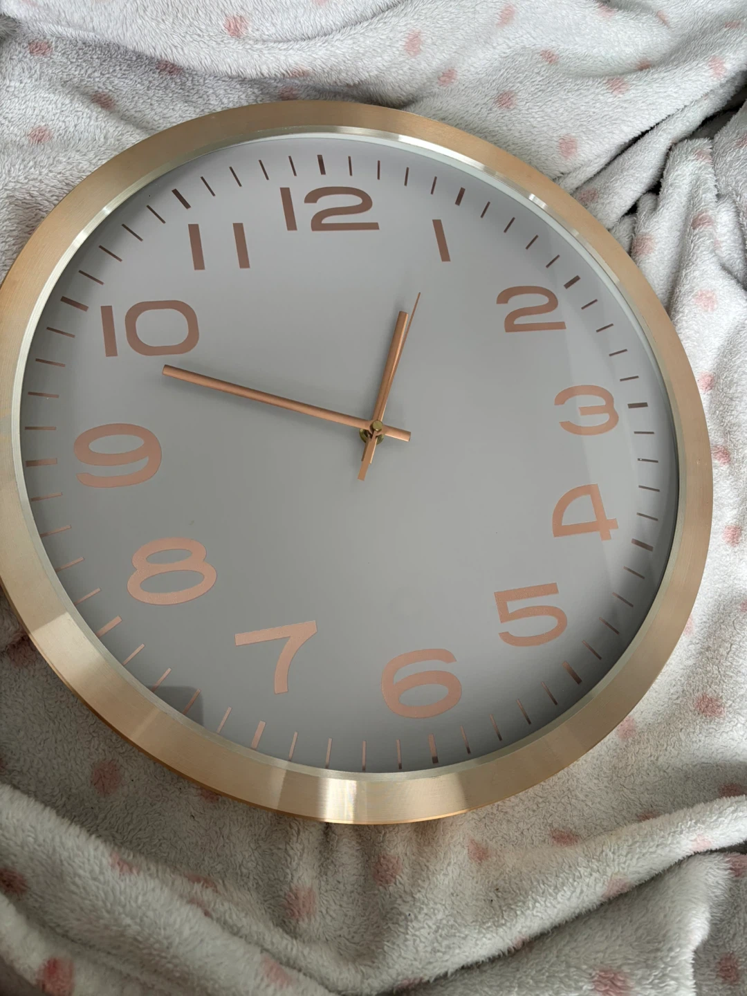 Large Rose Gold Wall Clock