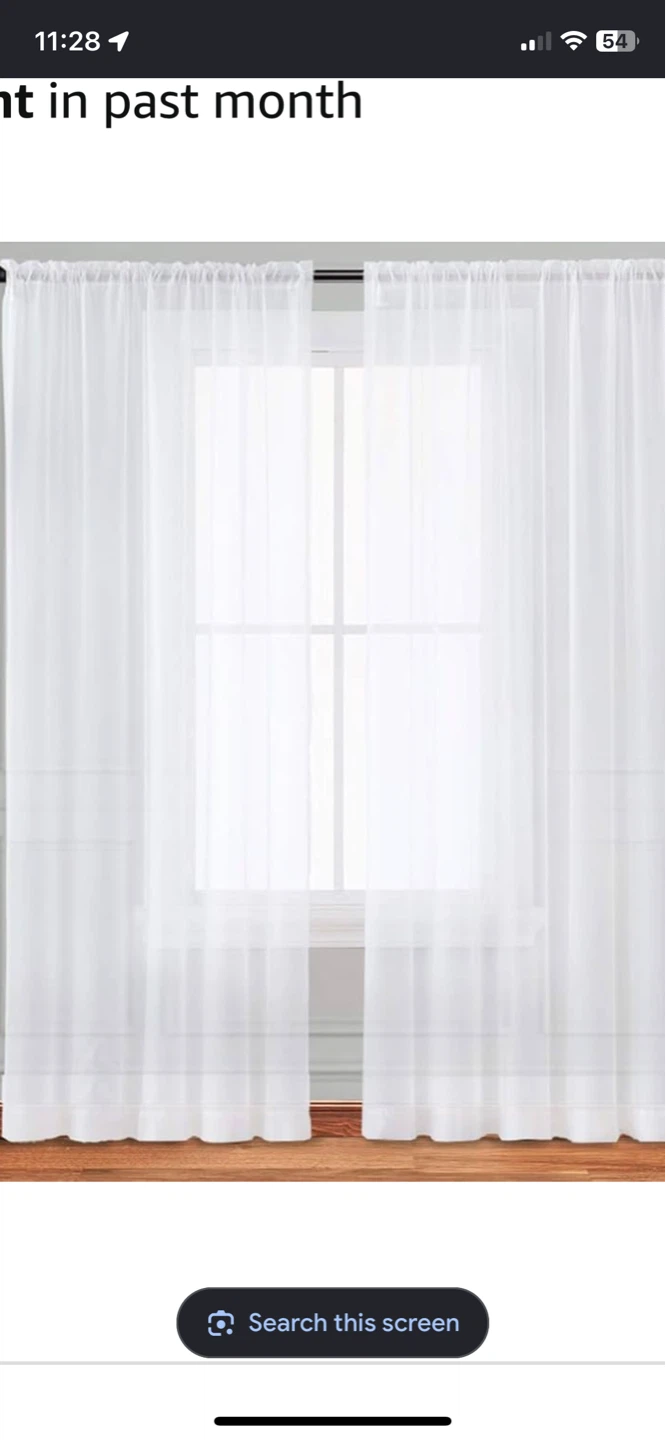 84" x 52" White Sheer Curtains (New) - photo 2