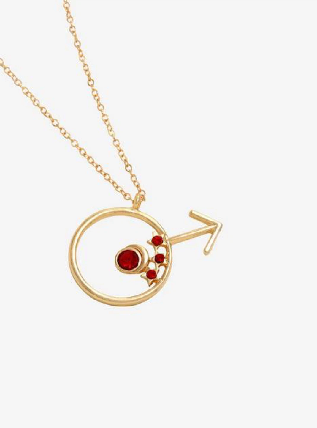 Mercury CZ Stone Symbol Pendant Necklace - photo 2