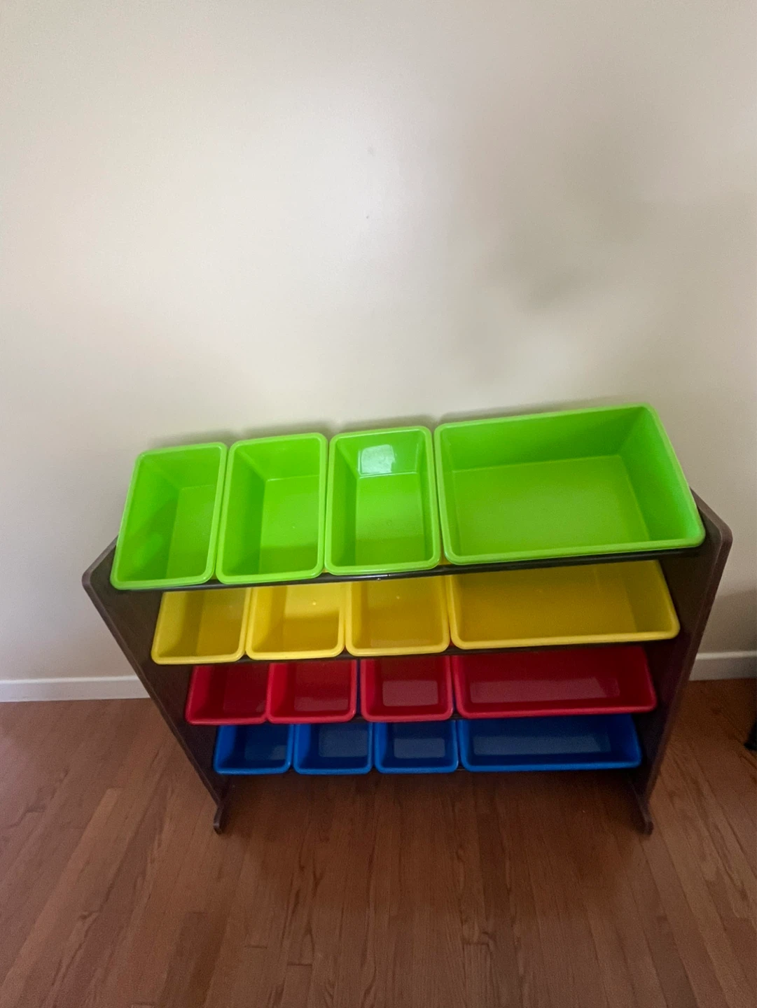 Multi-Colour Toy Organizer with Storage Bins