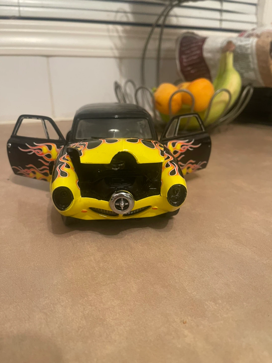 Diecast Model Car with Flames