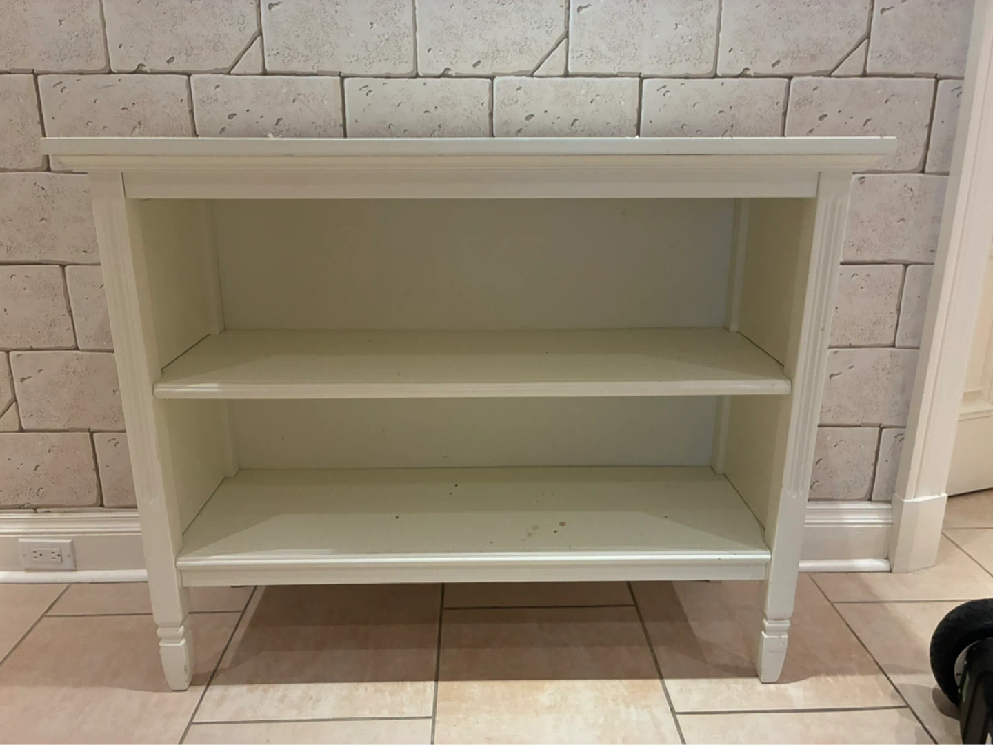 White Two-Shelf Bookcase/Console
