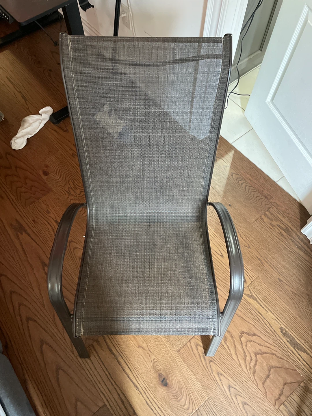 Grey Mesh Sling Chair