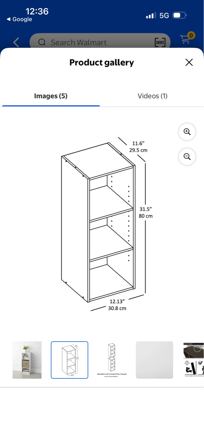 Mainstays Adjustable 3-Shelf Organizer Bookcase, White - photo 2