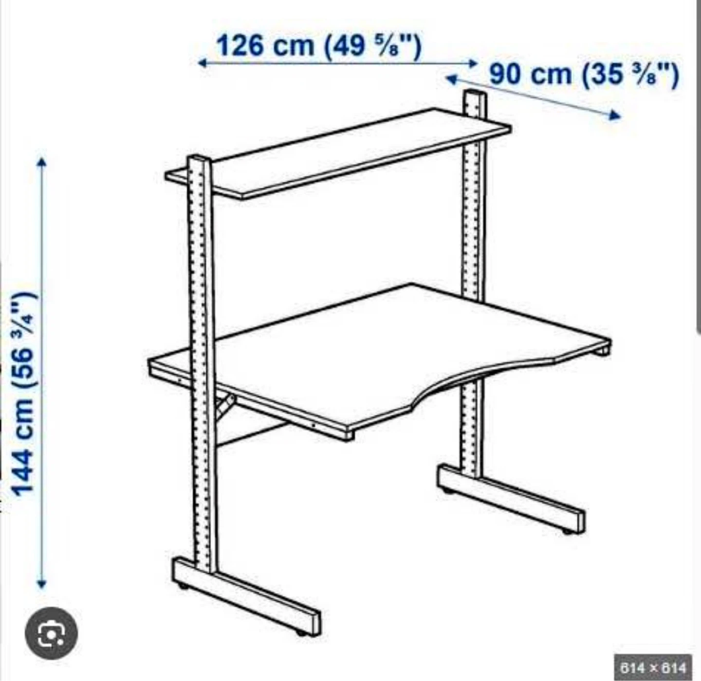 IKEA Desk with Shelf - photo 2