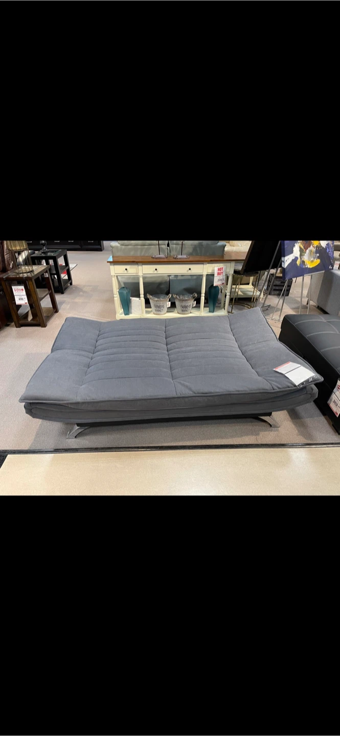 Grey Futon Sofa Bed - photo 4
