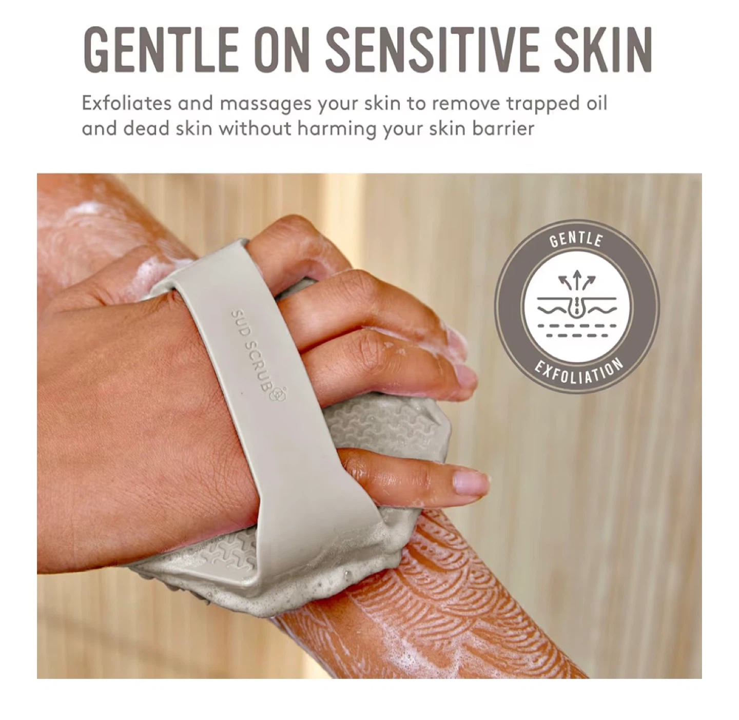 NEW SUD SCRUB Gentle Exfoliating Silicone Body Scrubber - Clay - photo 4
