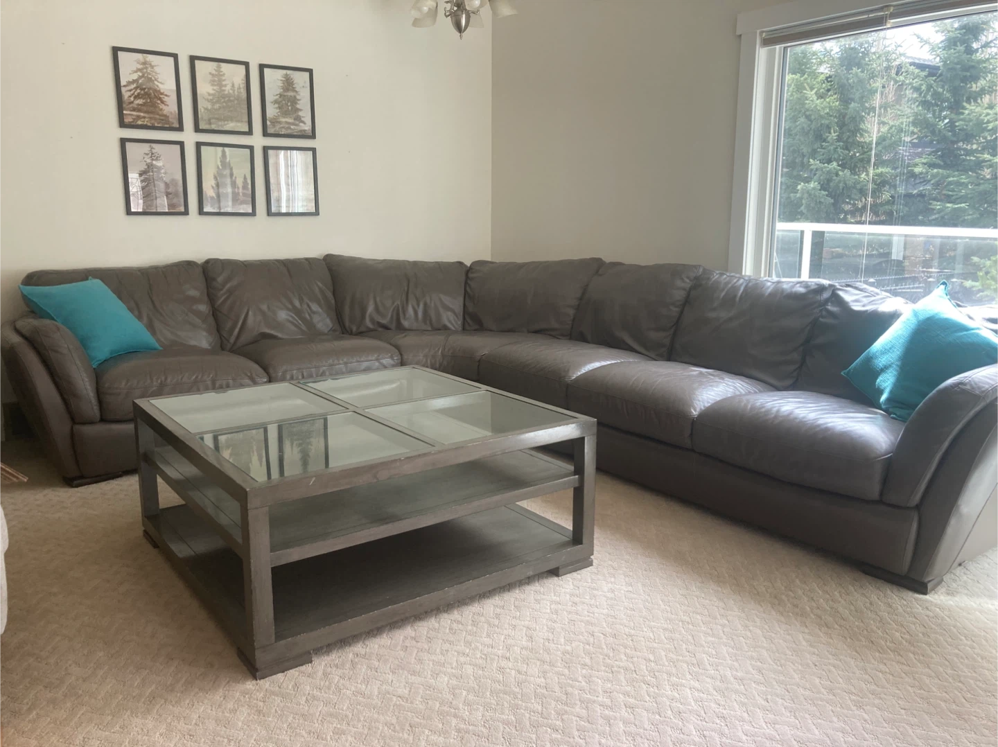 Natuzzi Editions Grey Leather Sectional Sofa - photo 2