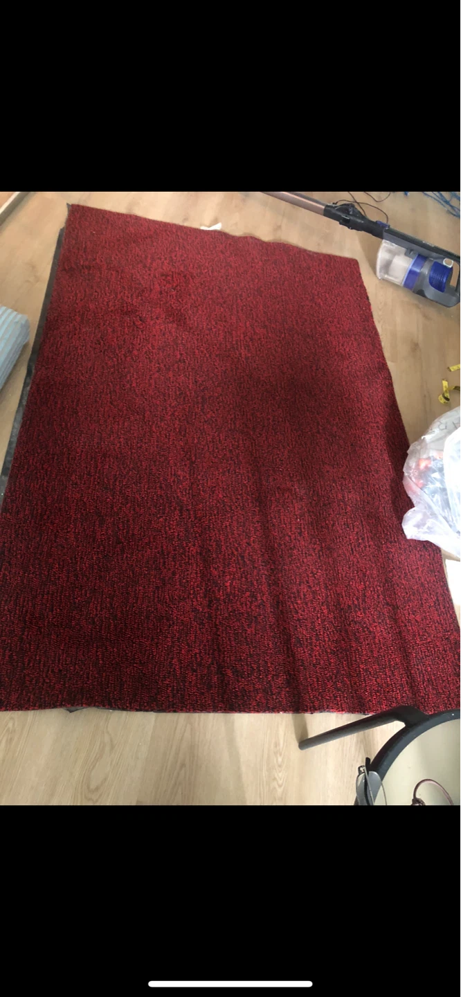 Red and Black out door Area Rug