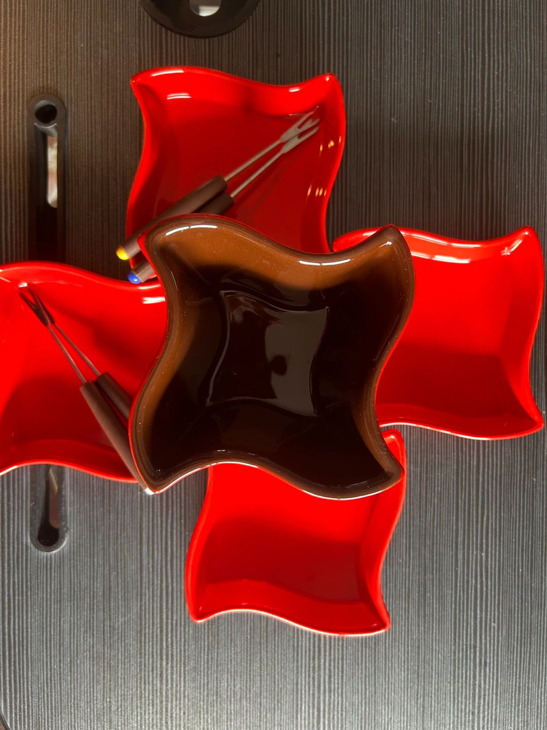 $10 Red Fondue Set - Used twice - photo 2