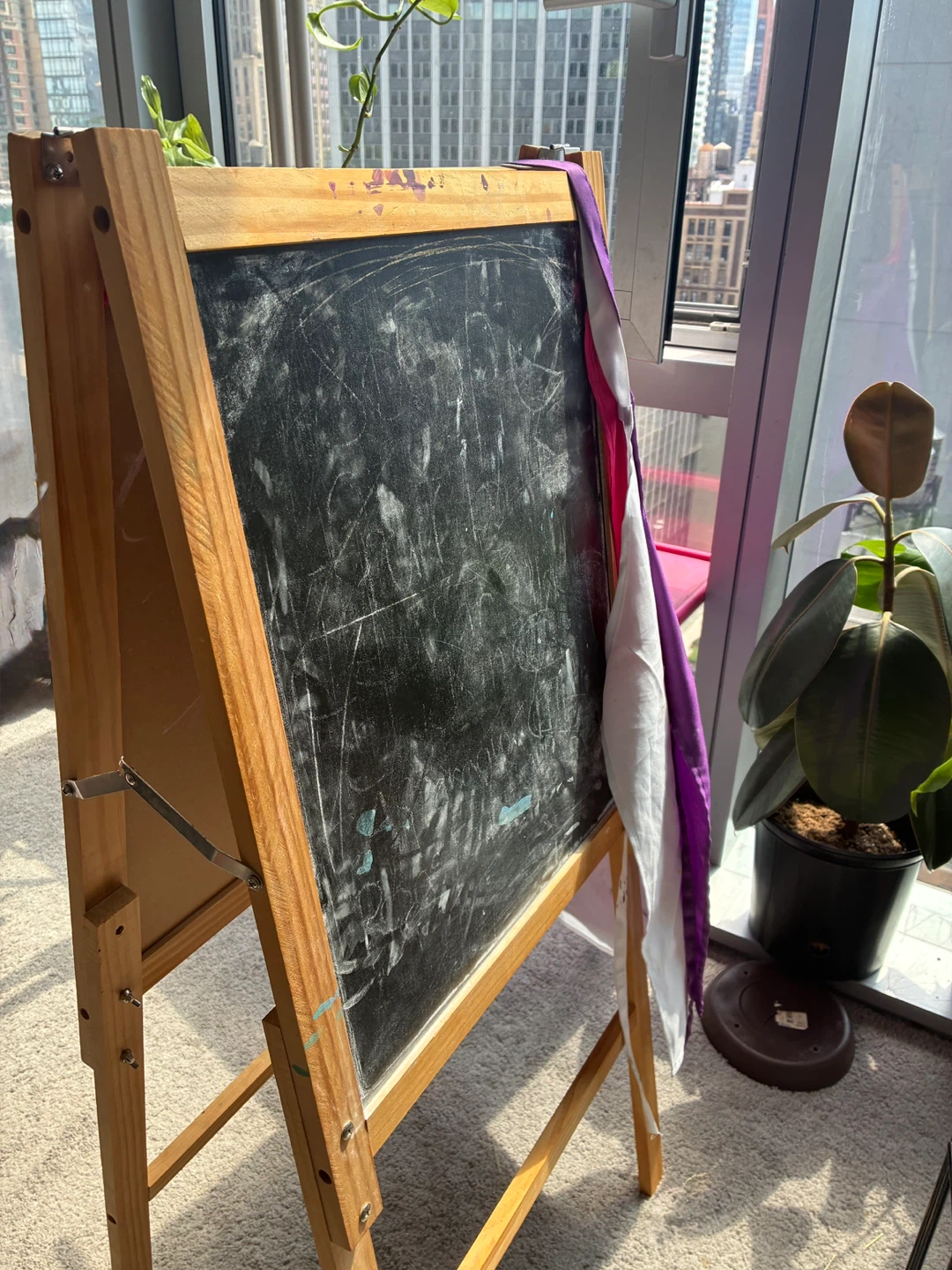 Wooden Double-Sided Easel for Kids chalkboard dry erase - photo 2
