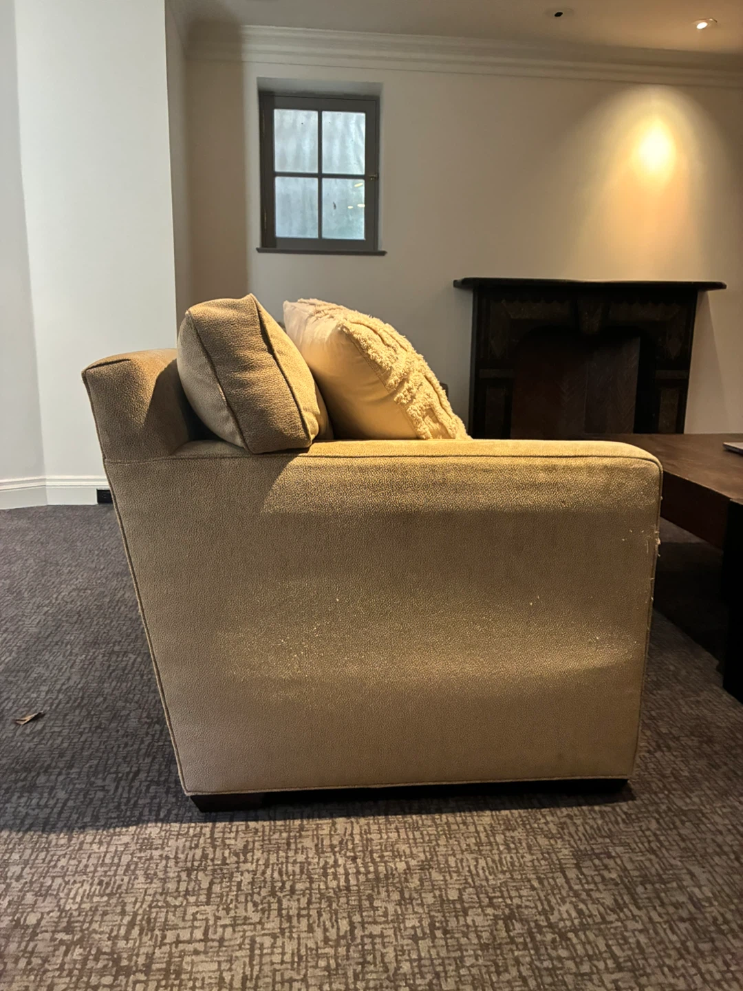 Light Beige Three-Seater Sofa - photo 3
