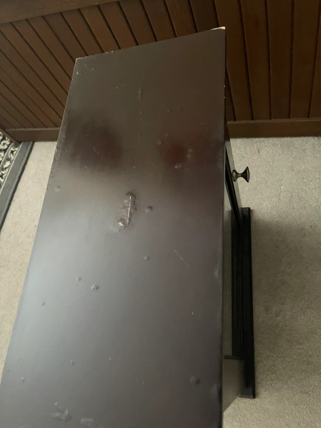 Dark Brown Wall Cabinet with Glass Door - photo 2