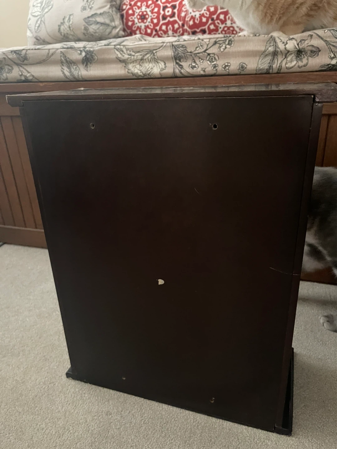 Dark Brown Wall Cabinet with Glass Door - photo 3
