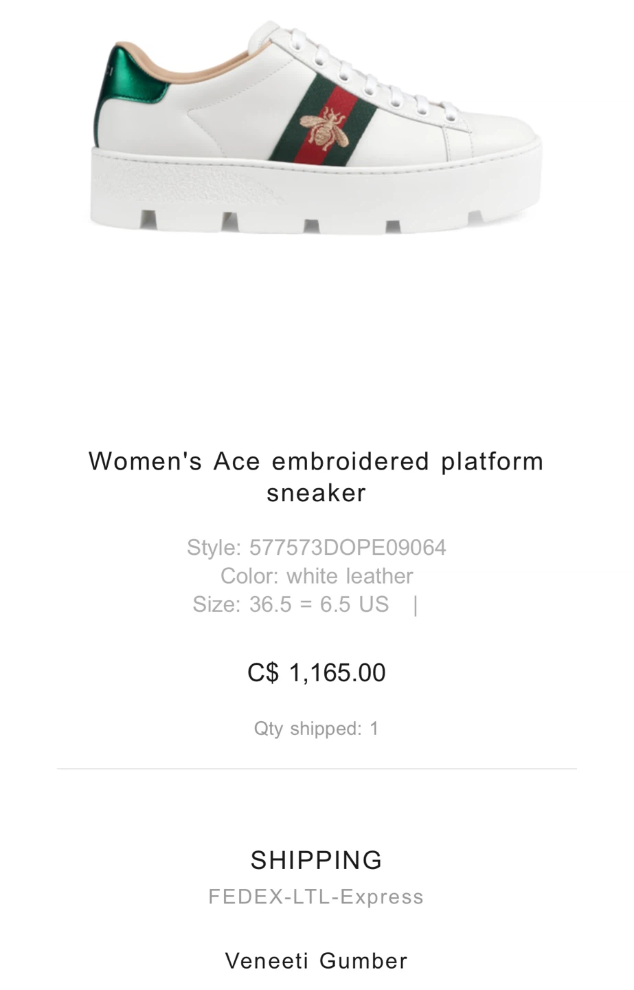 Gucci Women's Sneakers - White Leather - photo 5