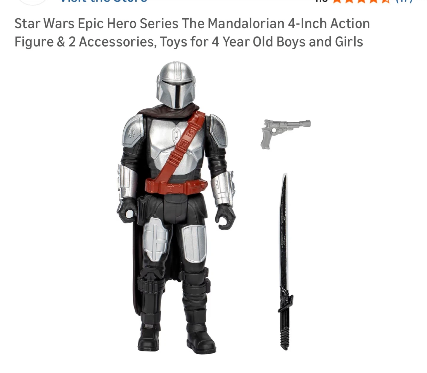 Star Wars Epic Hero Series The Mandalorian Action Figure 🥕