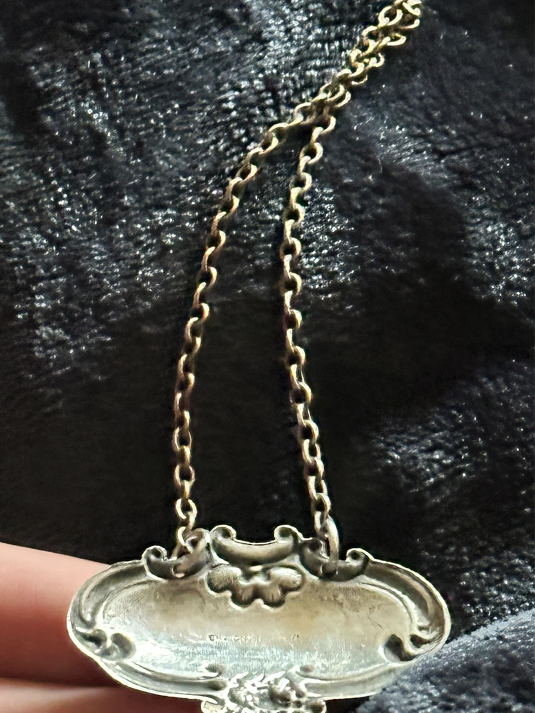 Antique Silver Plate Rye Bottle Tag - photo 3