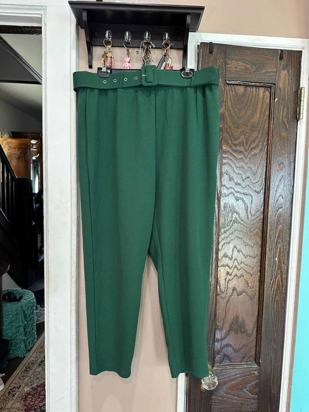 Women's Green Blazer and Pants Set - photo 4