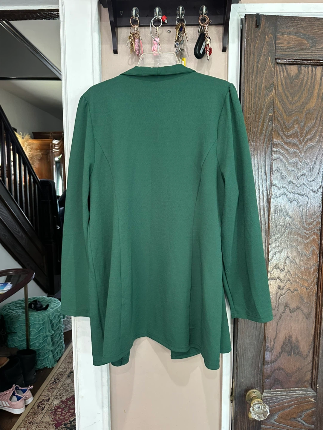 Women's Green Blazer and Pants Set - photo 3