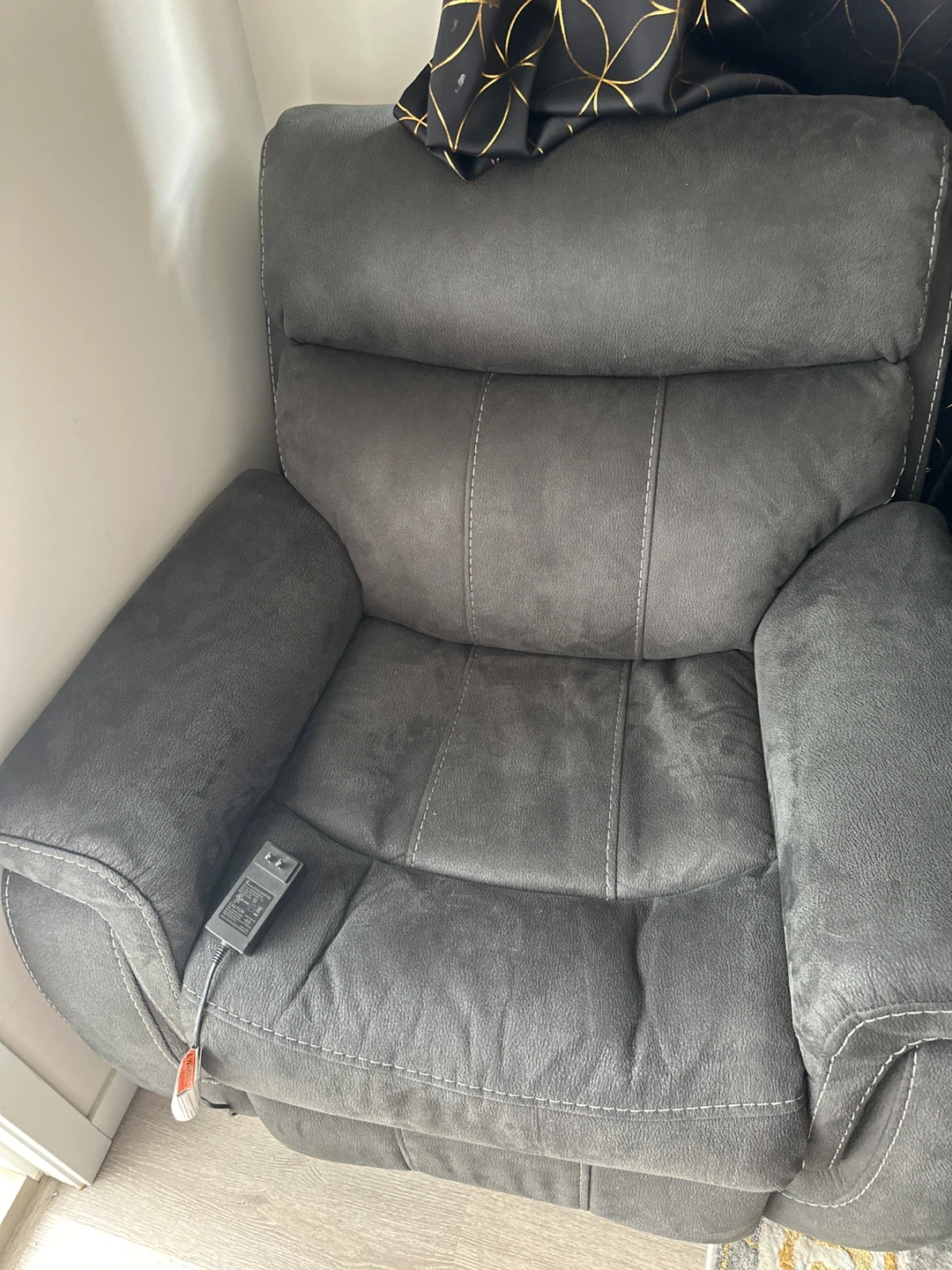 Haven Dual Power Reclining Chair - Grey - photo 2
