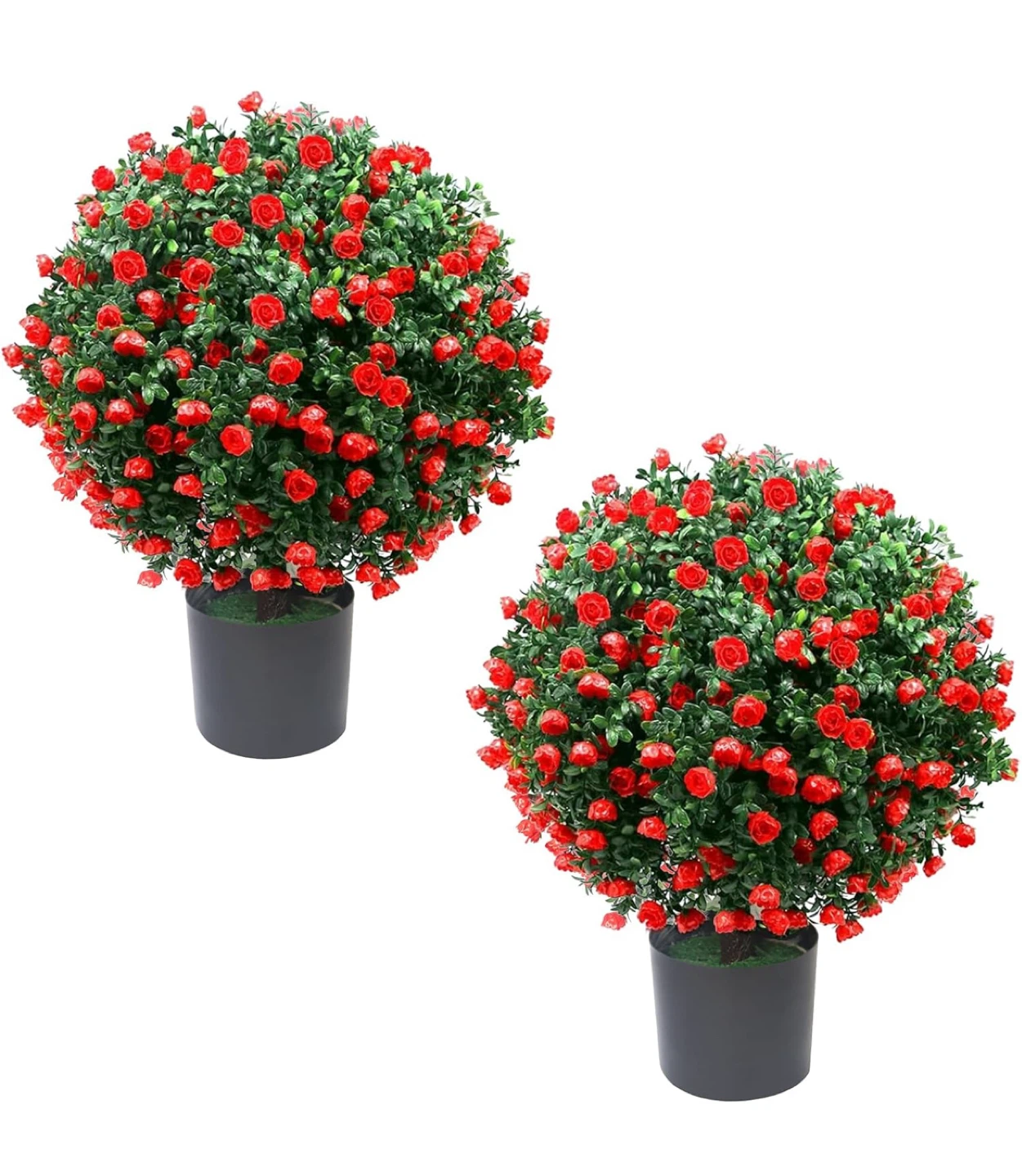 Artificial Rose Ball Topiary Tree