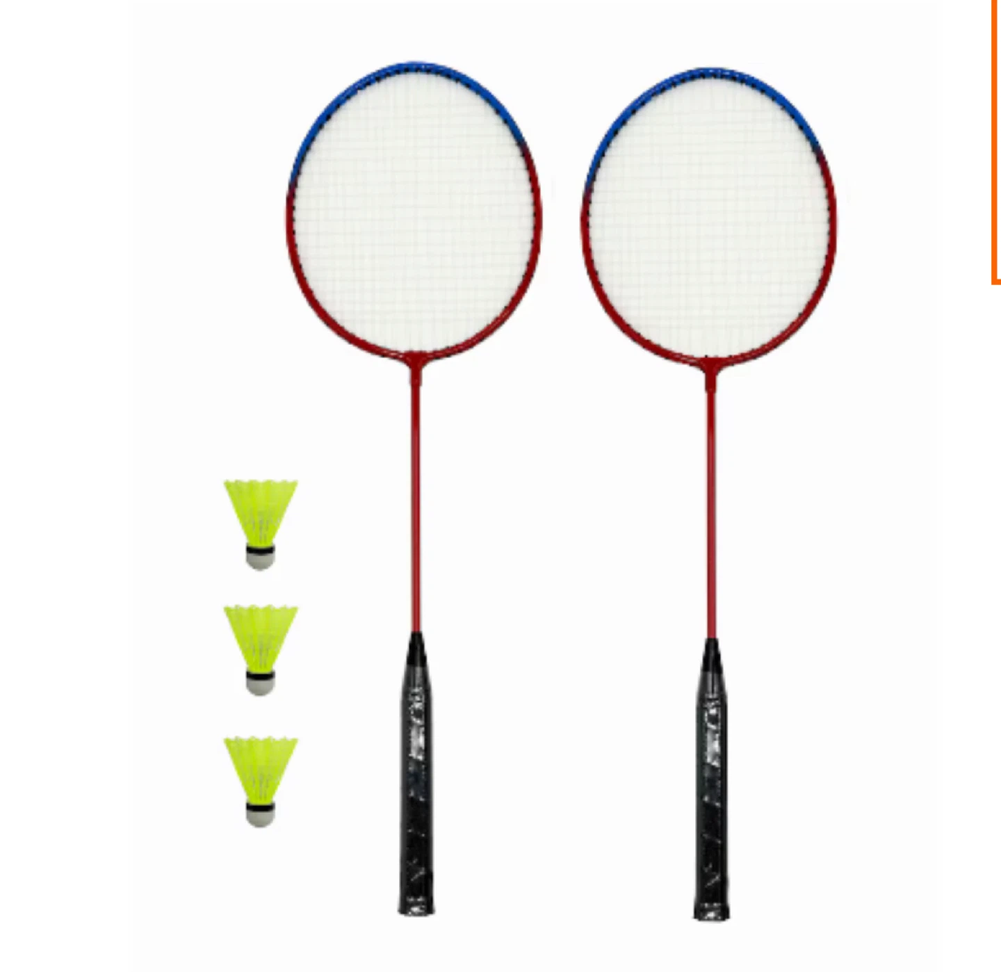 2 Badminton Rackets and 3 Shuttlecocks Set