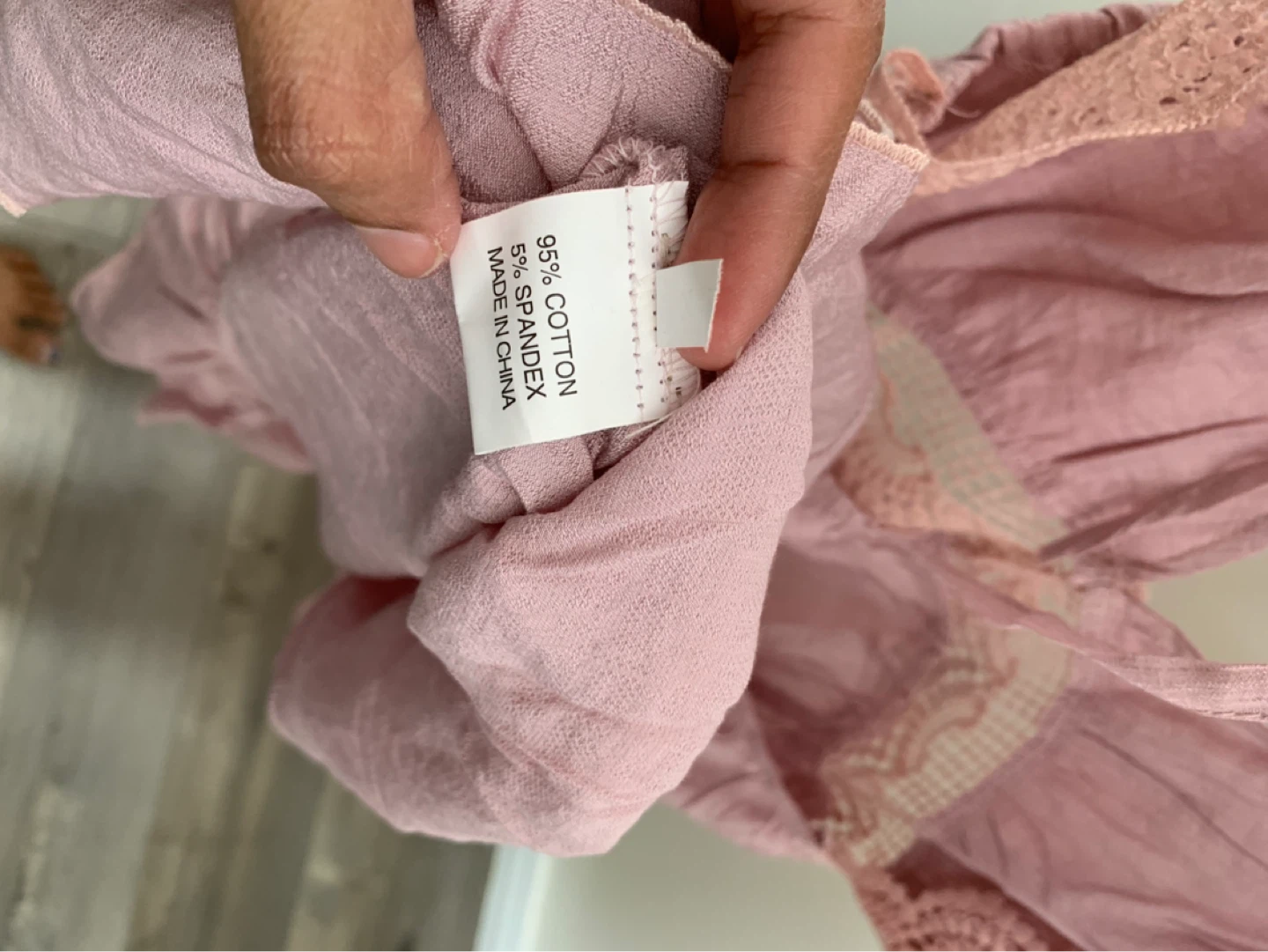 Pink Lace Trimmed Dress Size S - photo 4