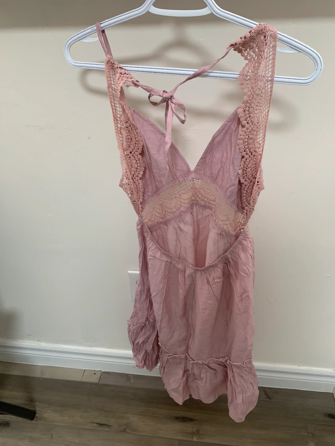 Pink Lace Trimmed Dress Size S - photo 2