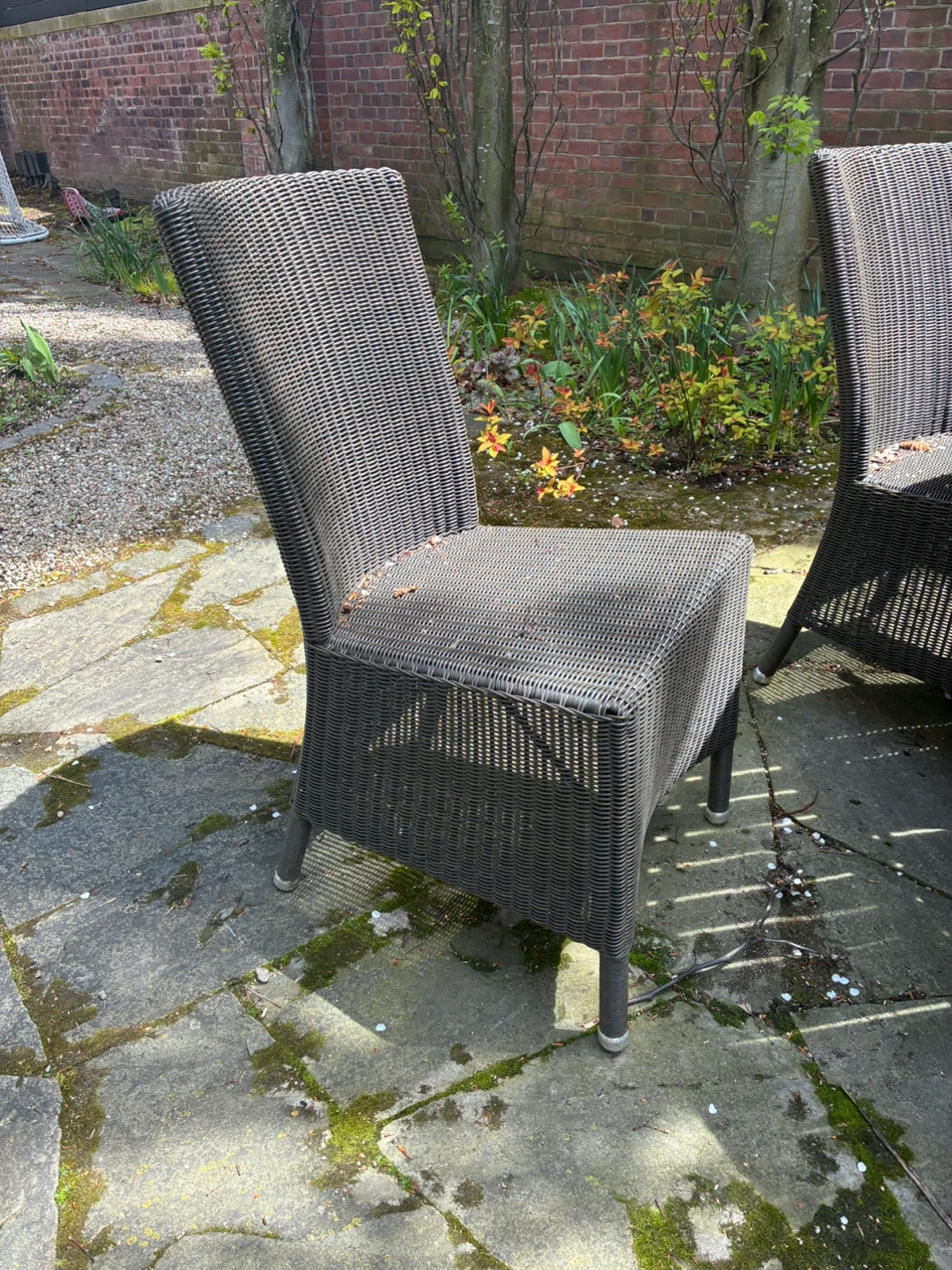 Round Wicker Patio Dining Set with 6 Chairs - photo 3