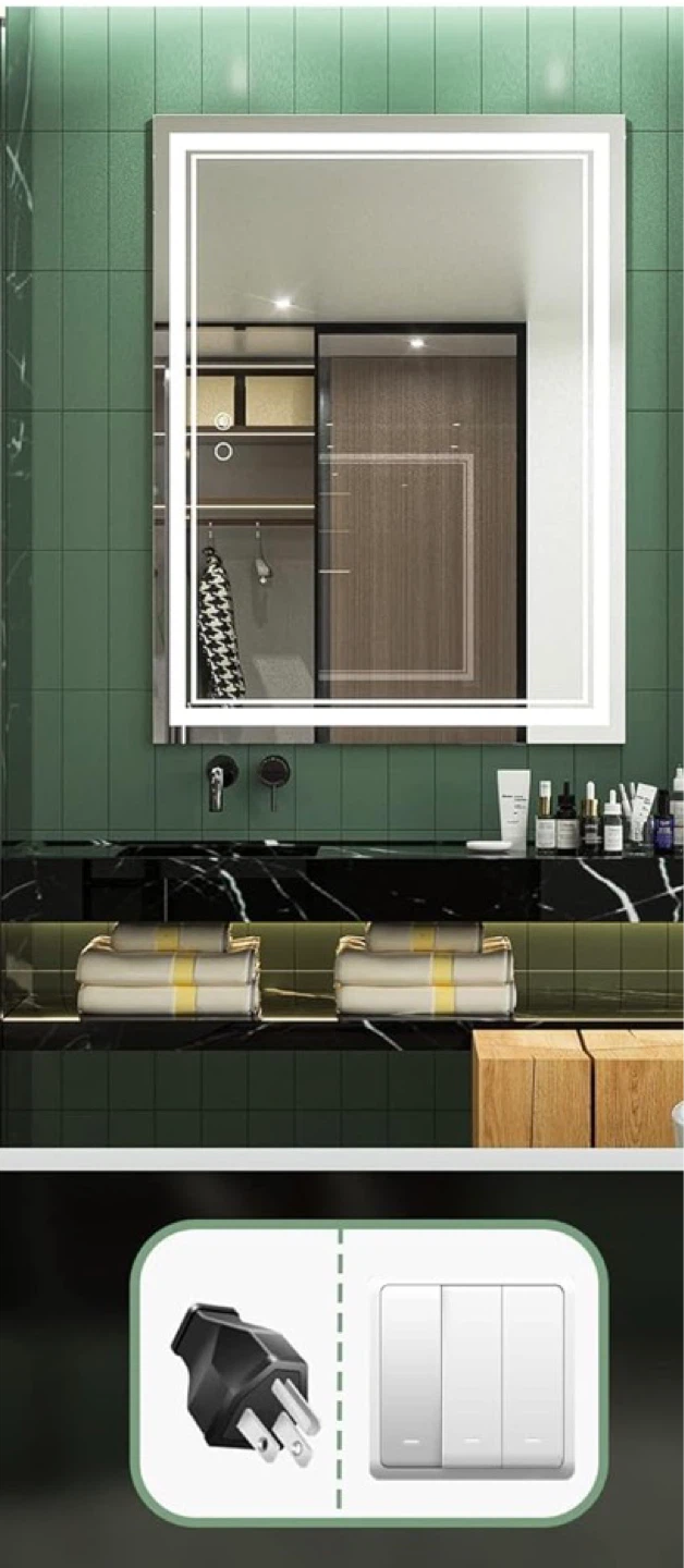 36”28”LED Lighted Bathroom Mirror - photo 3