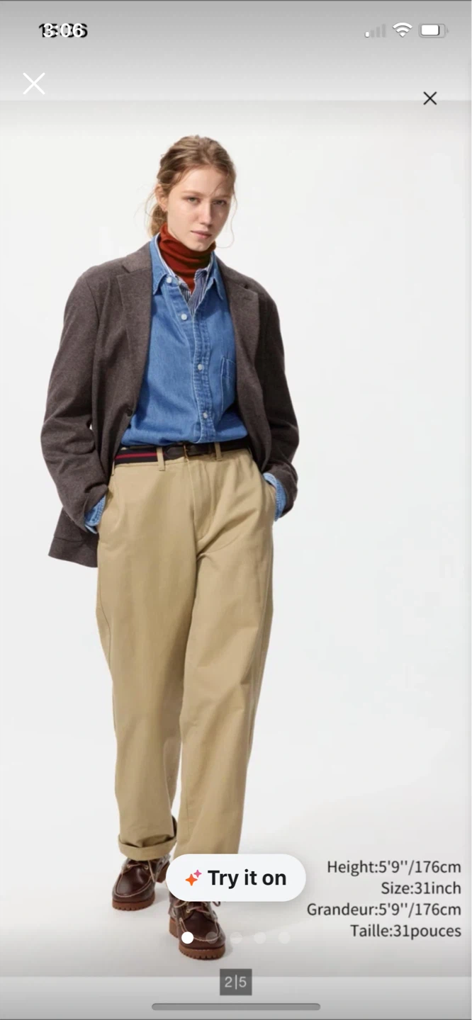 New Uniqlo Regular Fit Chino Pants - Waist 29