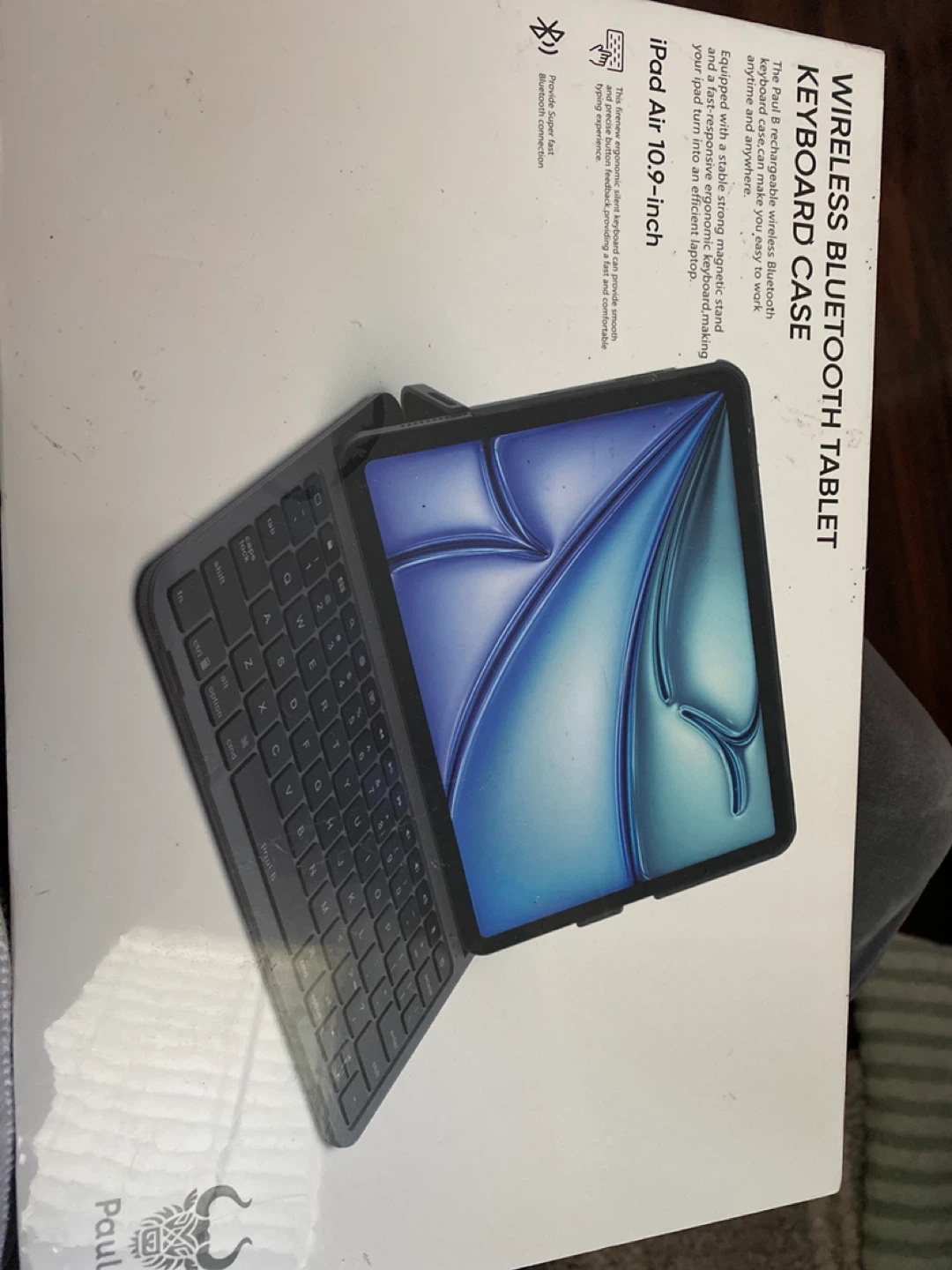Paul B Wireless Bluetooth Keyboard Case for iPad Air 10.9-inch