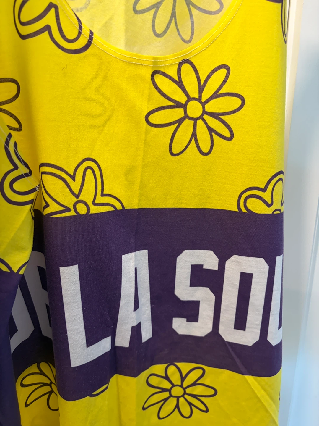 De La Soul Yellow Floral Tank Top - Size Medium - photo 4
