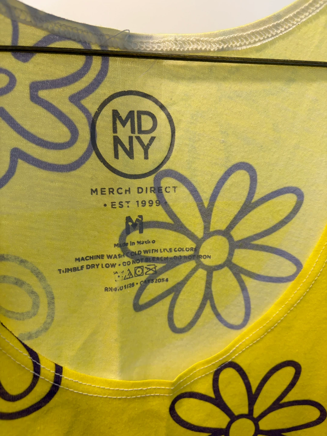 De La Soul Yellow Floral Tank Top - Size Medium - photo 3