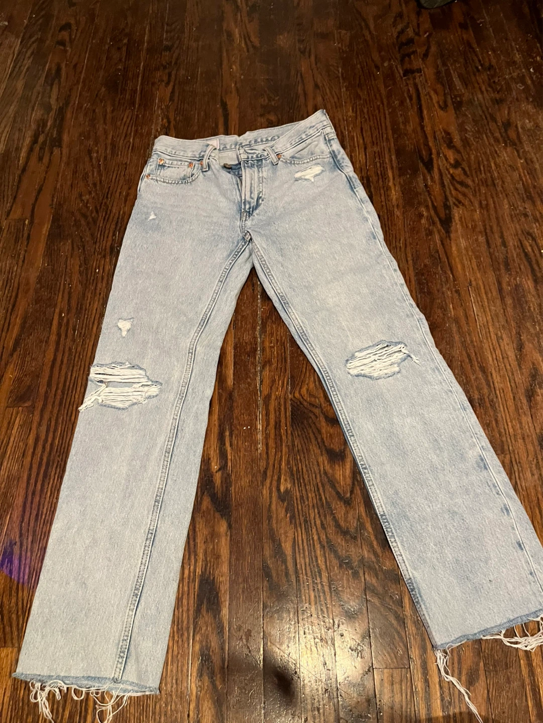 GAP Boyfriend Jeans Mid Rise Distressed Light Wash Jeans Size 26