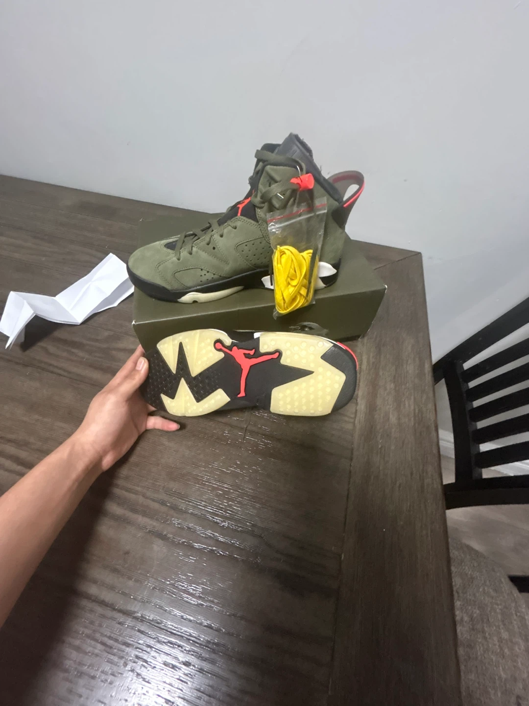 Air Jordan 6 Retro Travis Scott "Medium Olive" - photo 3