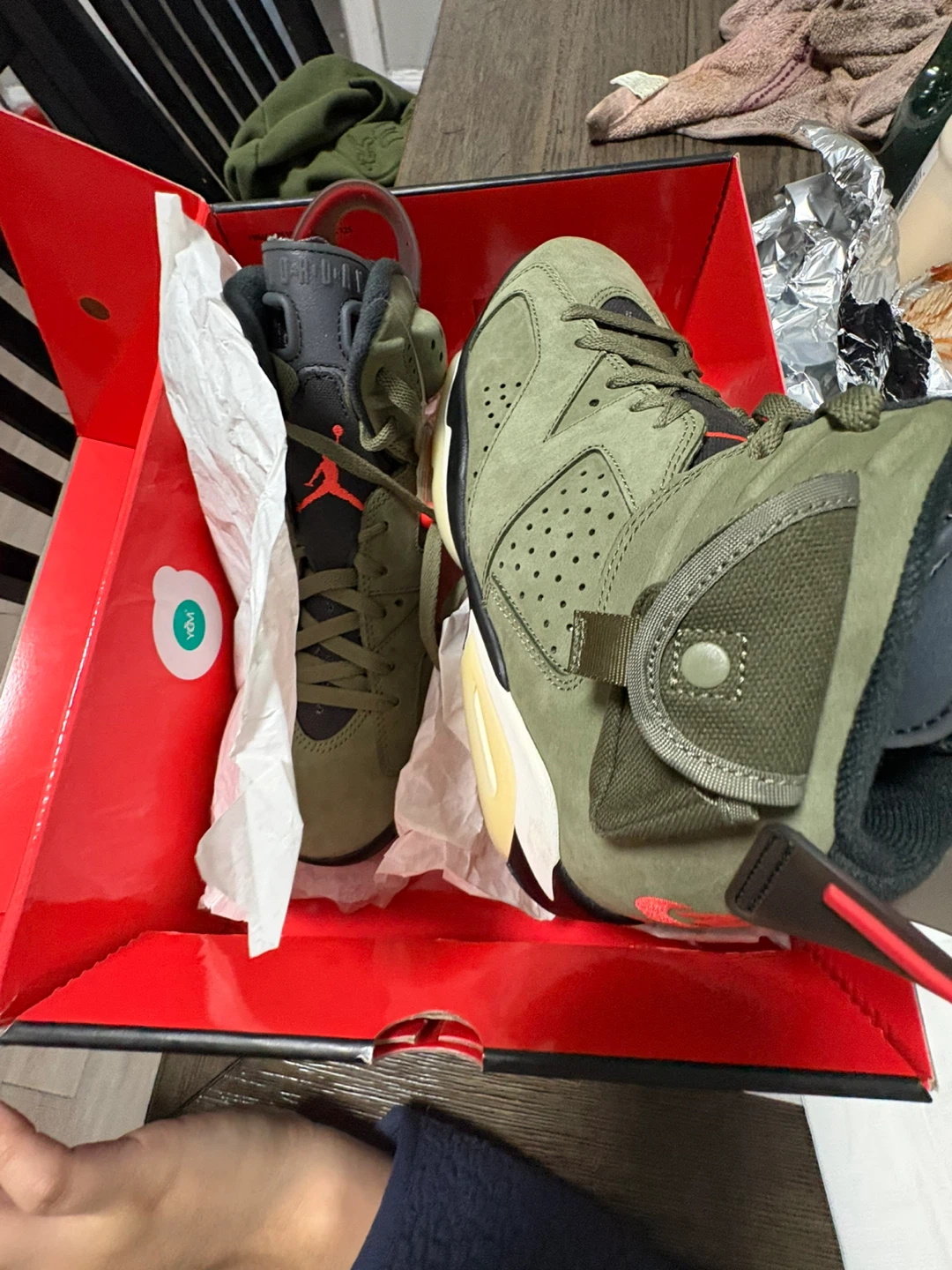 Air Jordan 6 Retro Travis Scott "Medium Olive" - photo 5