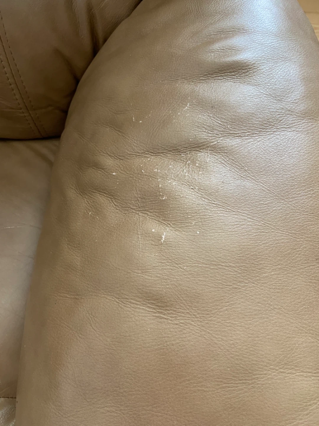 Tan Leather Sectional Couch with Recliners and Cup Holders - photo 4