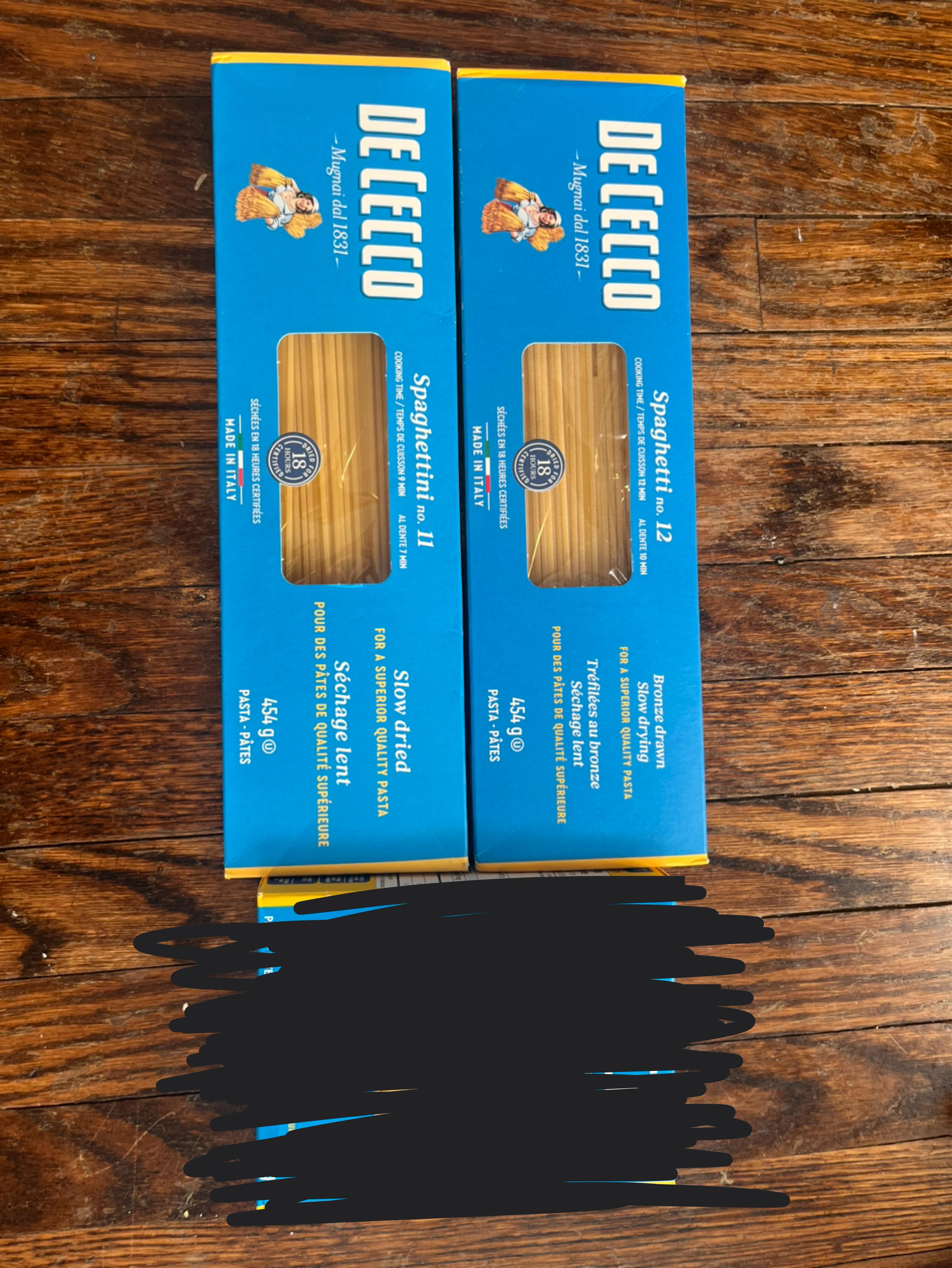 De Cecco Spaghetti and Spaghettini Pasta - 2 x 454g