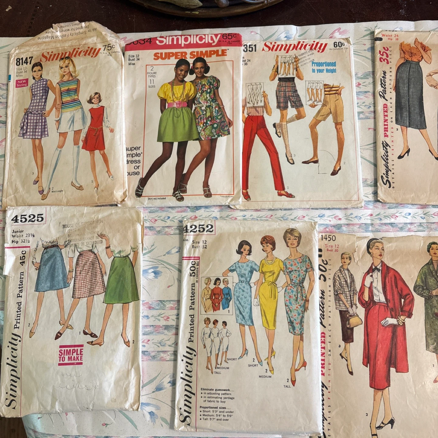 Simplicity & McCall's Vintage Sewing Patterns Assorted
