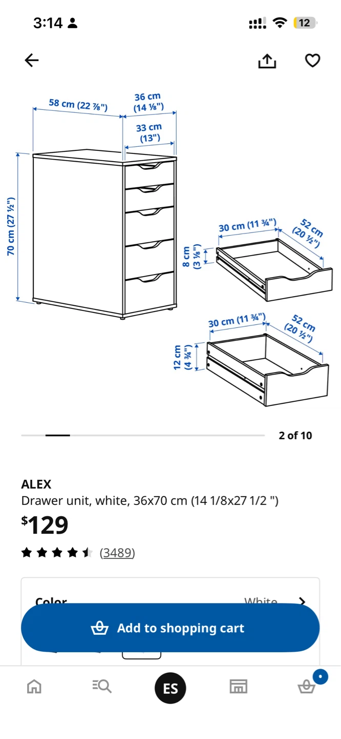 NEW IKEA ALEX Drawer Unit - White - photo 2