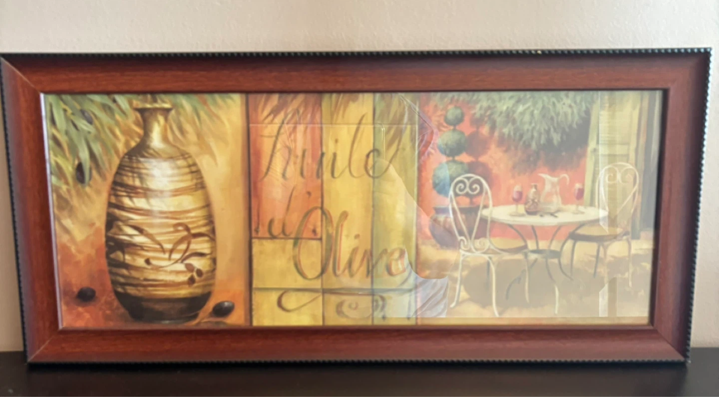 Framed "Huile d'Olive" Wall Art Set