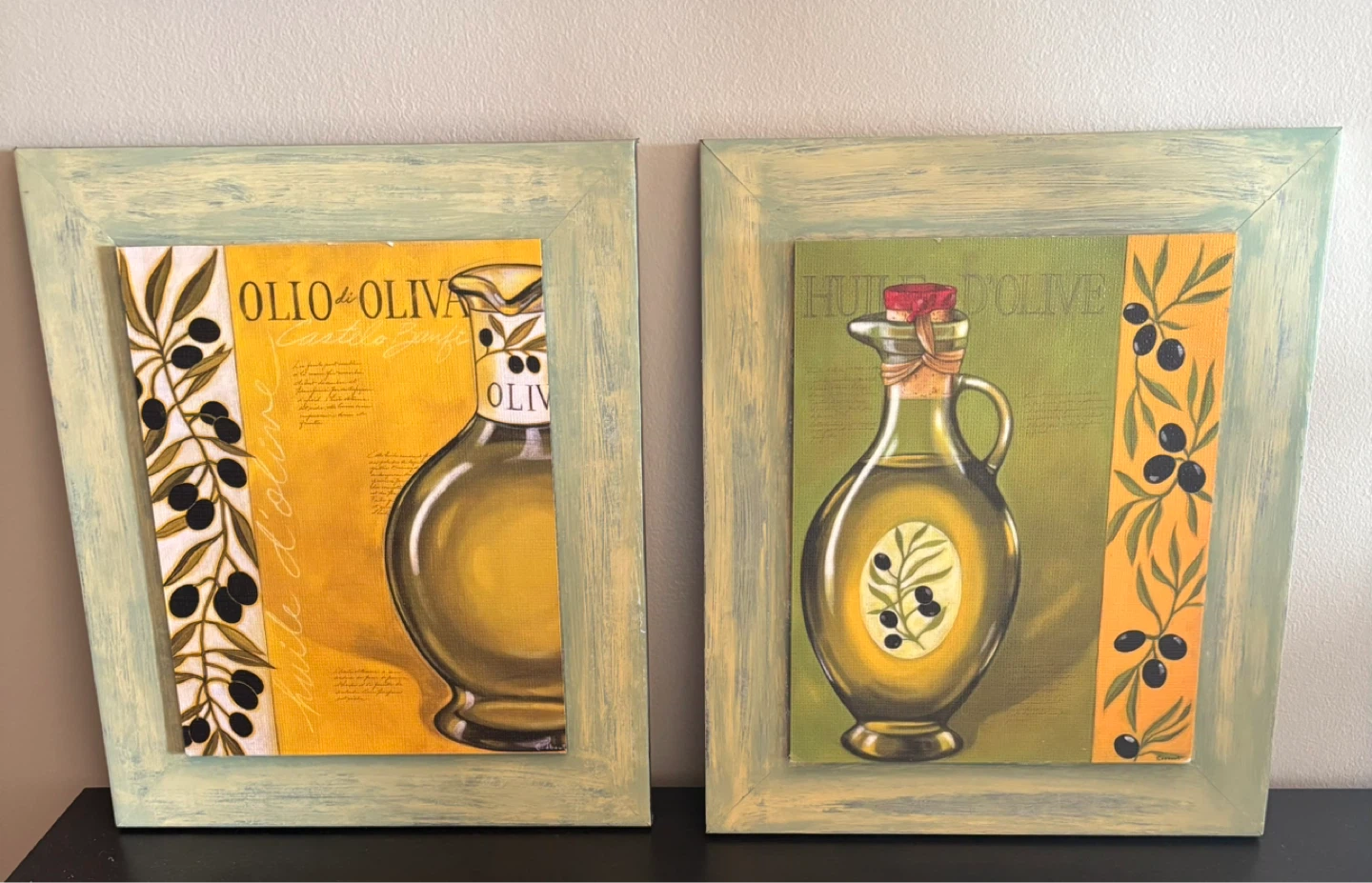 Framed "Huile d'Olive" Wall Art Set - photo 2