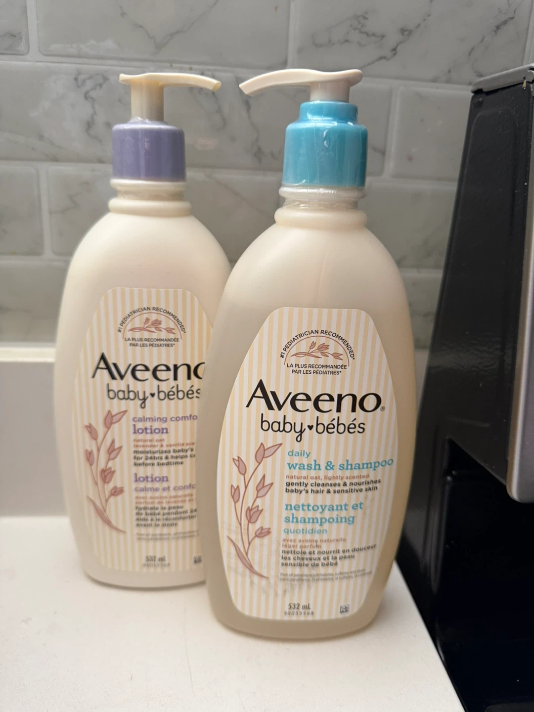 New Aveeno baby wash & calming comfort lotion