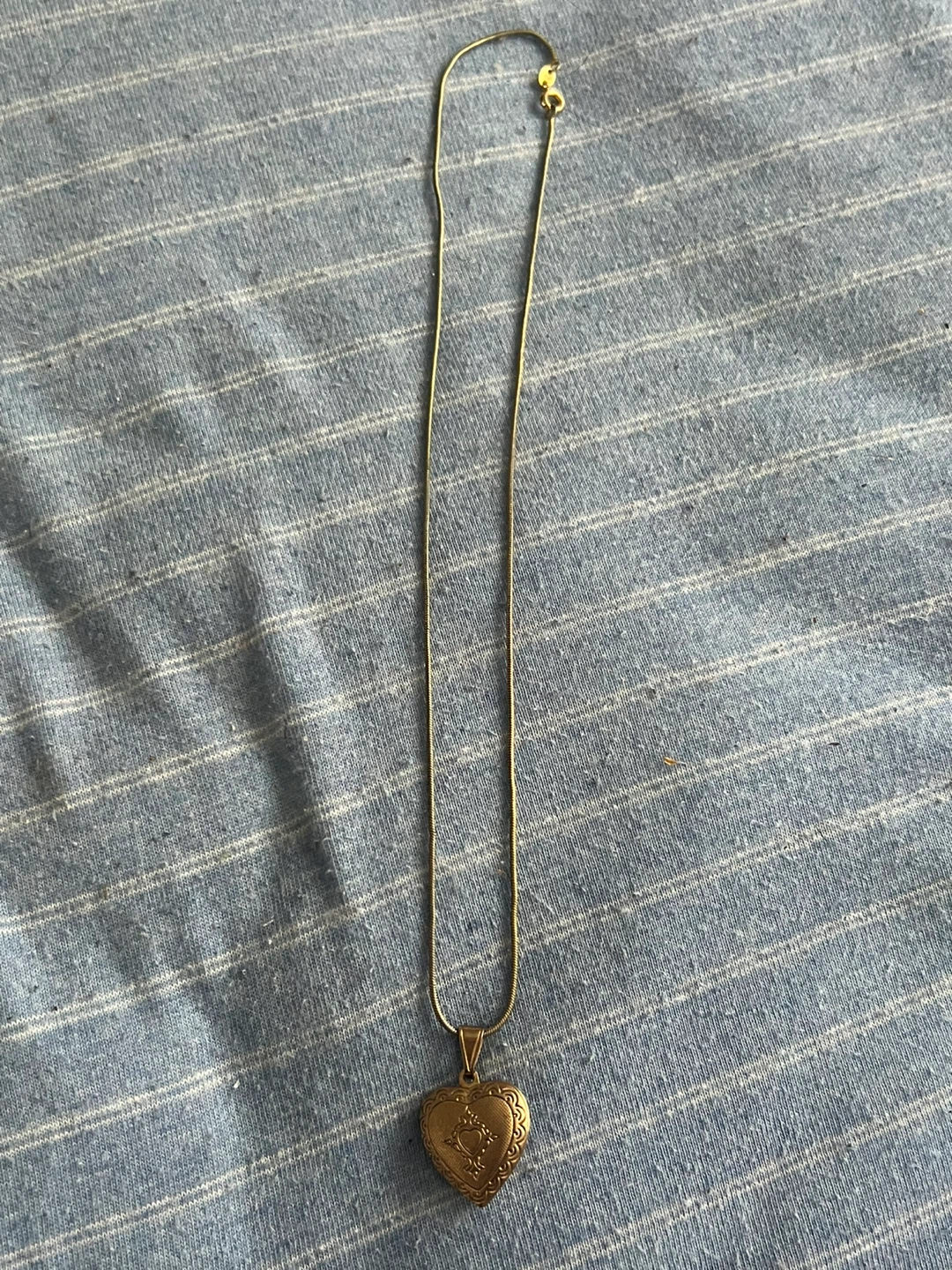 Gold Heart Locket Necklace