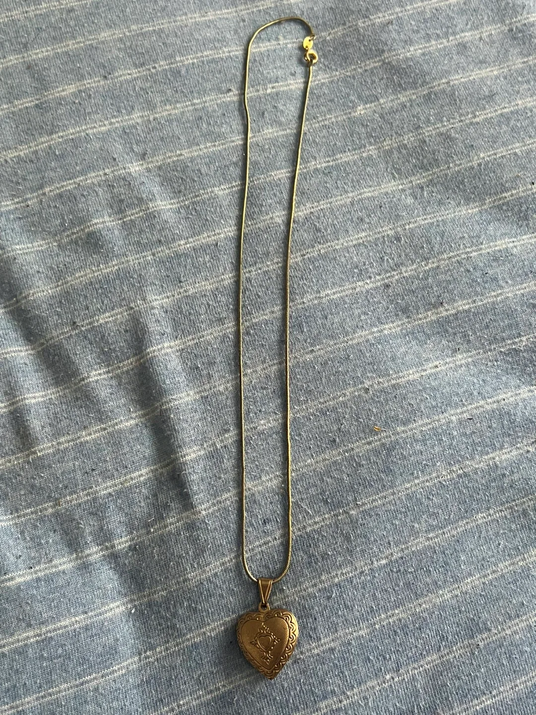 Gold Heart Locket Necklace