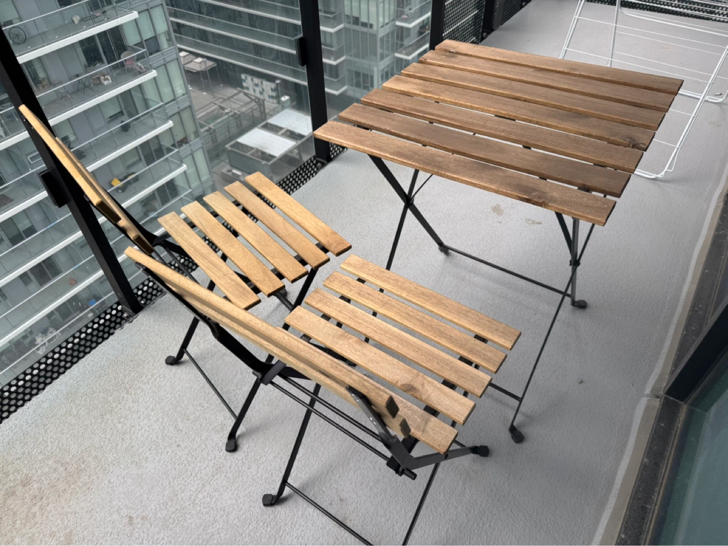 IKEA TARNO Folding Wood Bistro Set - Table and 2 Chairs
