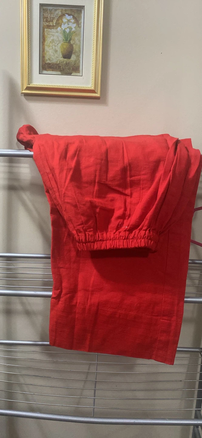 Red Linen Pants